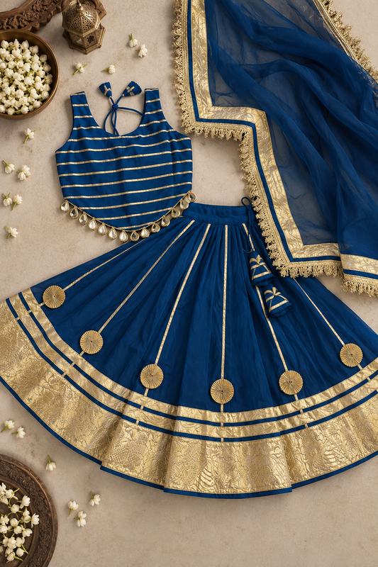 Rajsi Neel Girls Lehenga Set