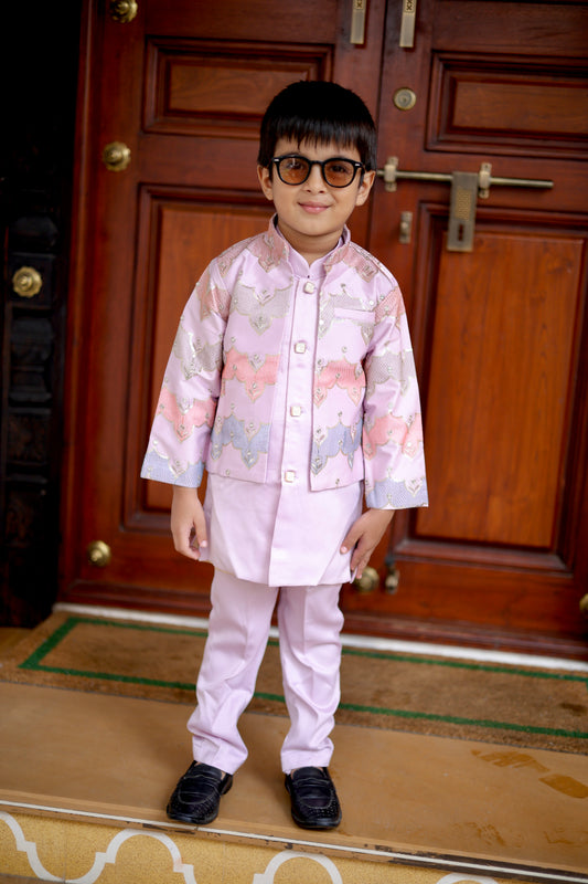 Lilac Majesty Boys Jodhpuri Set