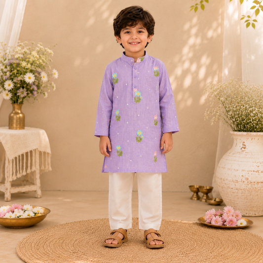Lavender Meadow Boys kurta set