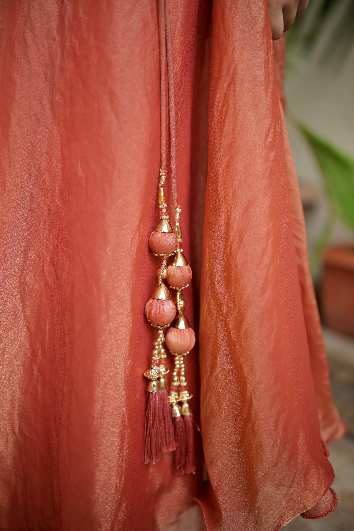 Copper Charm Girls Lehenga Set