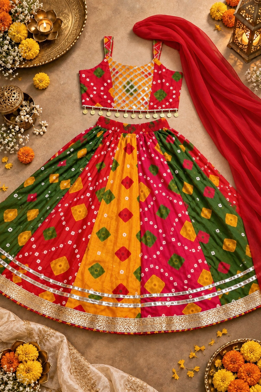 Rang Raas Girls Lehenga Set