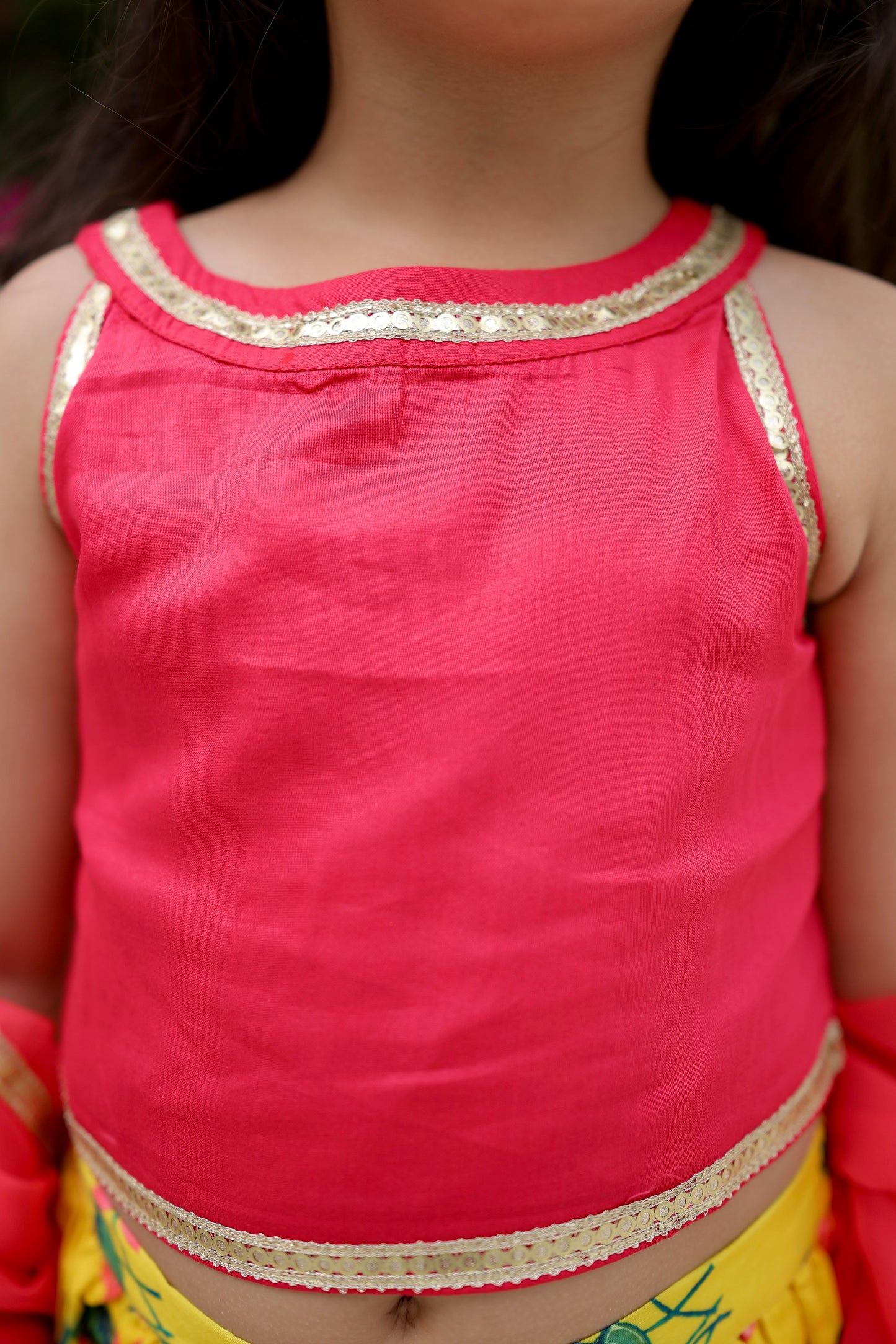 Pichwai Petals Girls Lehenga Set