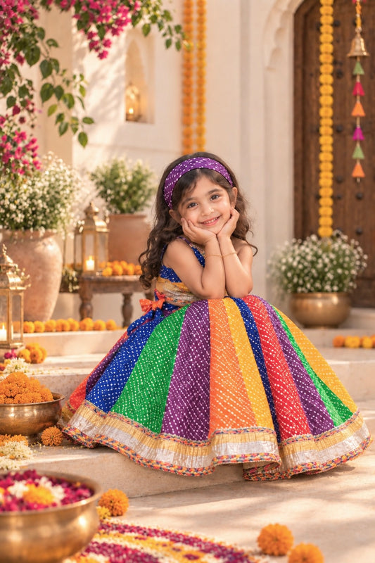 Rang Tarang Girls Lehenga Set