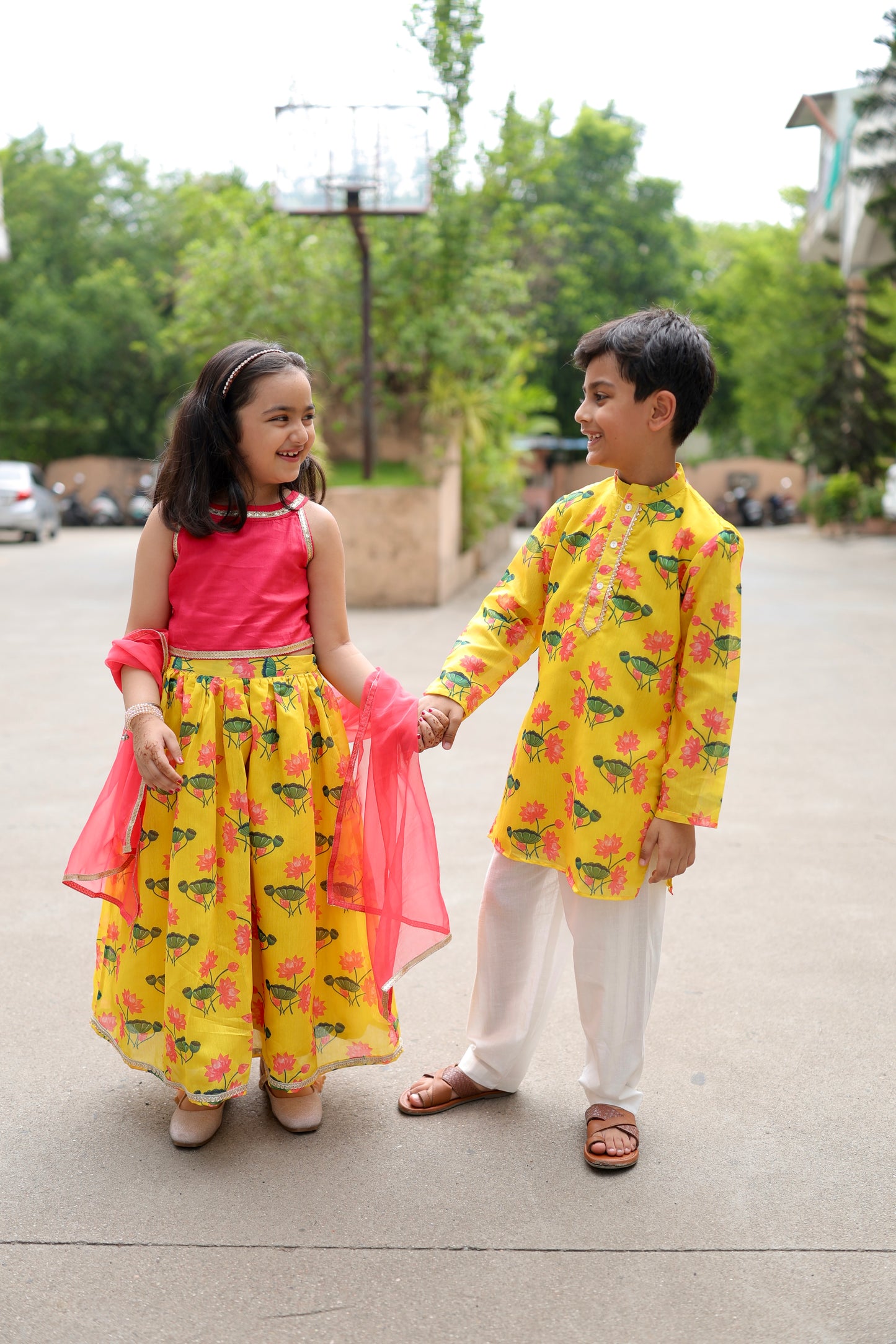 Pichwai Petals Sibling Set