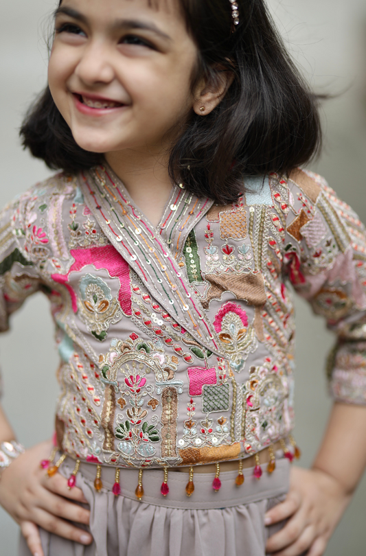 Bronze Aura Girls Palazzo Set