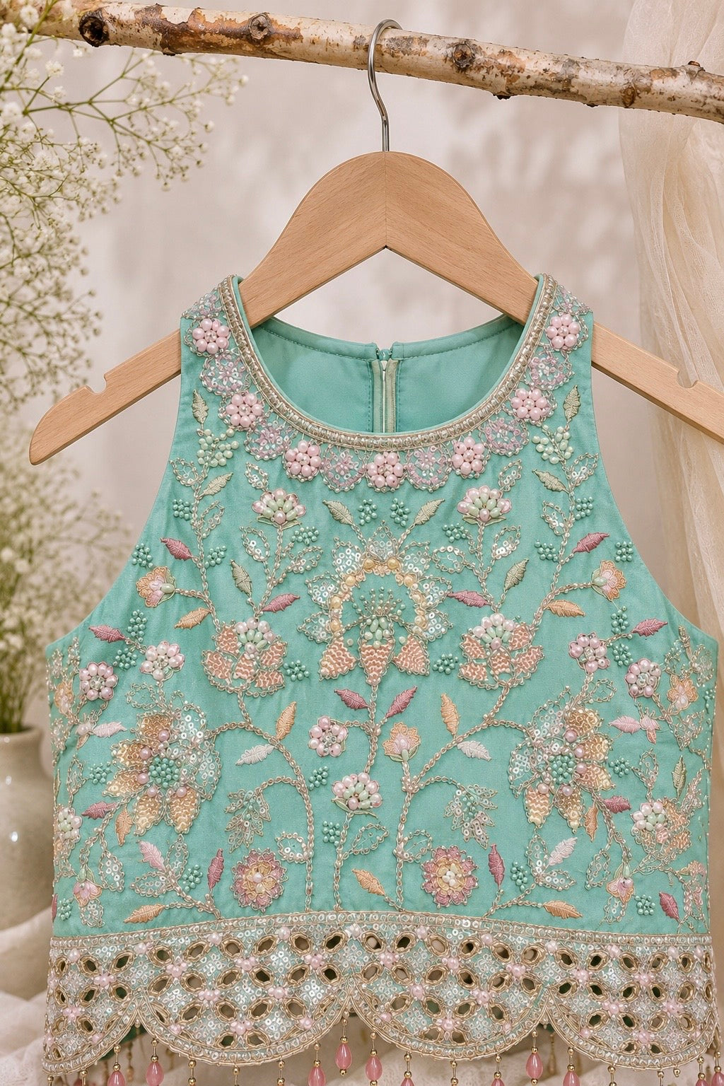 Seafoam Serenade Girls Palazzo Set