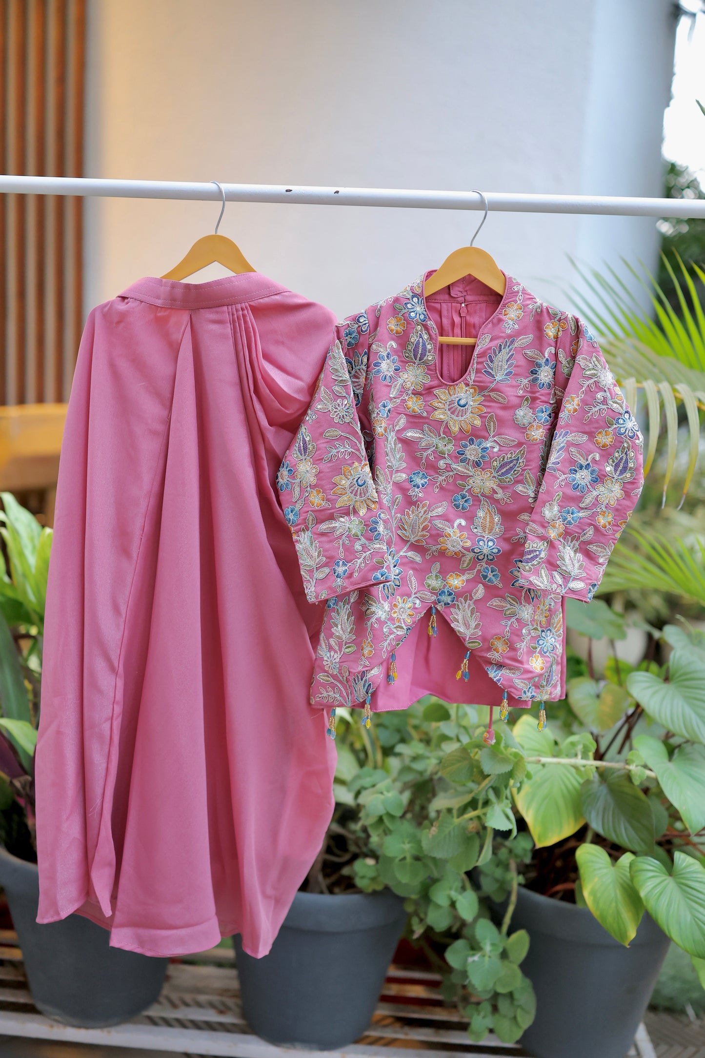 Fiza Floral Girls Tulip Skirt Set