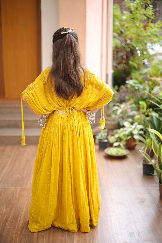 Sunehri Saaj Girls Indowestern Gown