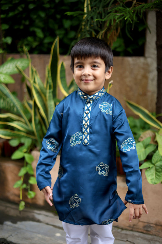Elephant Trails Boys Kurta Set