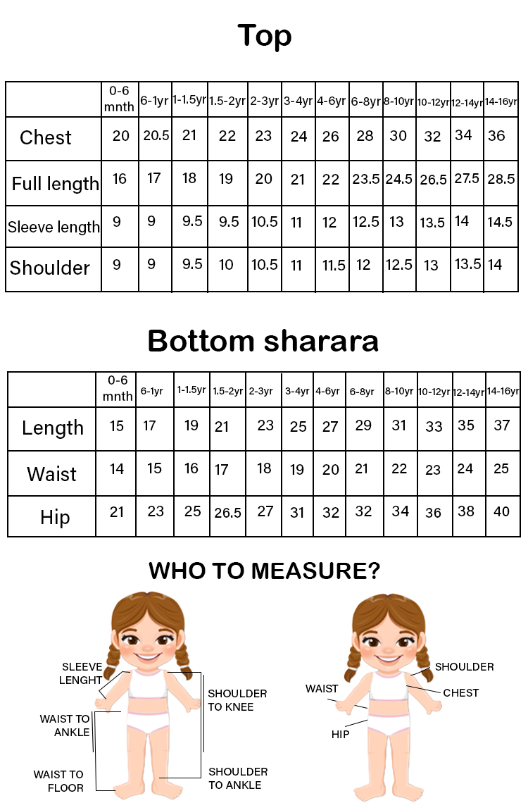 Lotus Lagoon Girls Sharara Set with sleeves