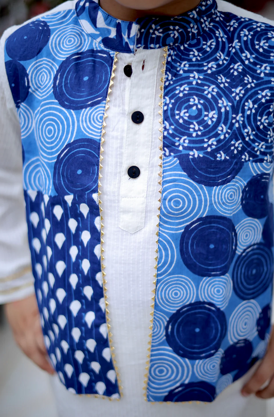 Indigo Imprint Boys Kurta Set