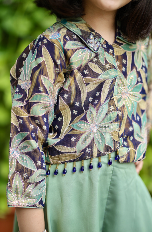 Leafy Luxe Girls Co-ord Set