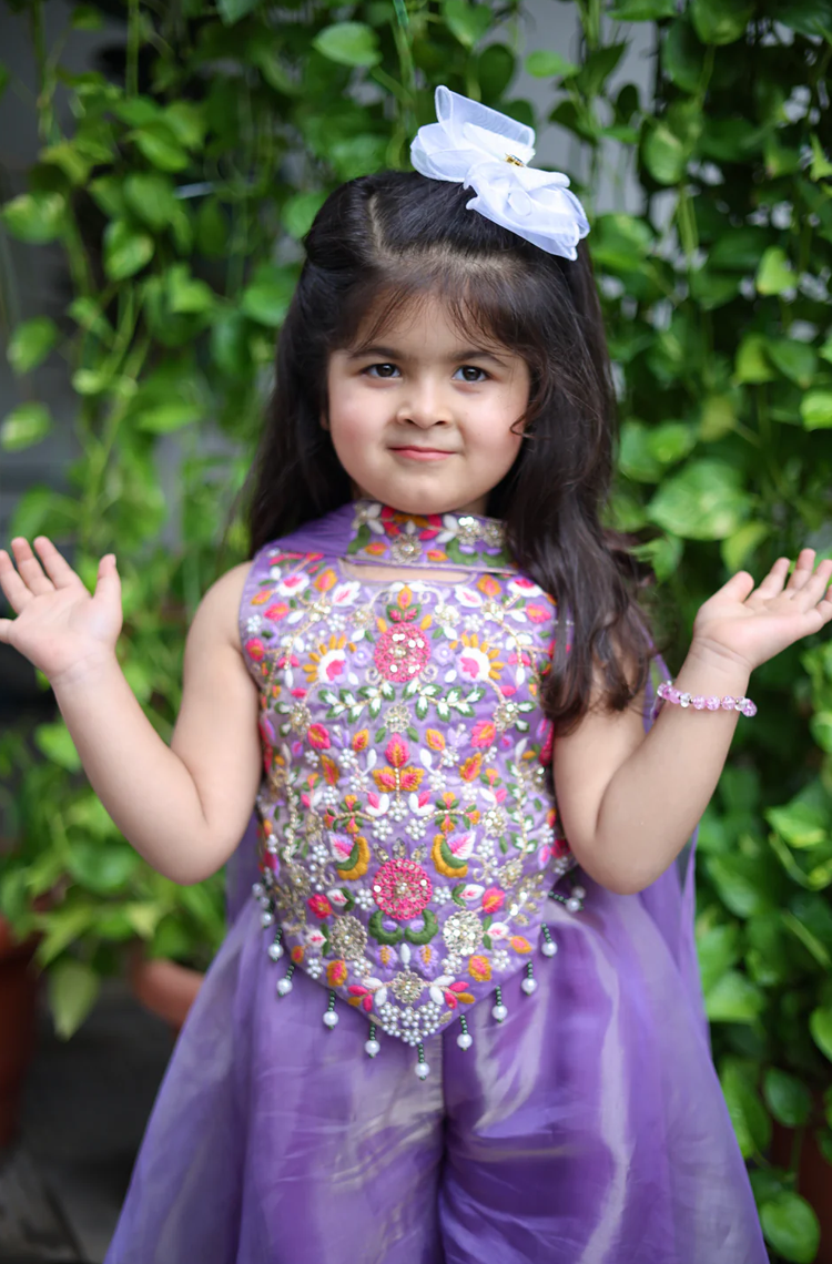 Lilac Lavanya Girls Palazzo Set