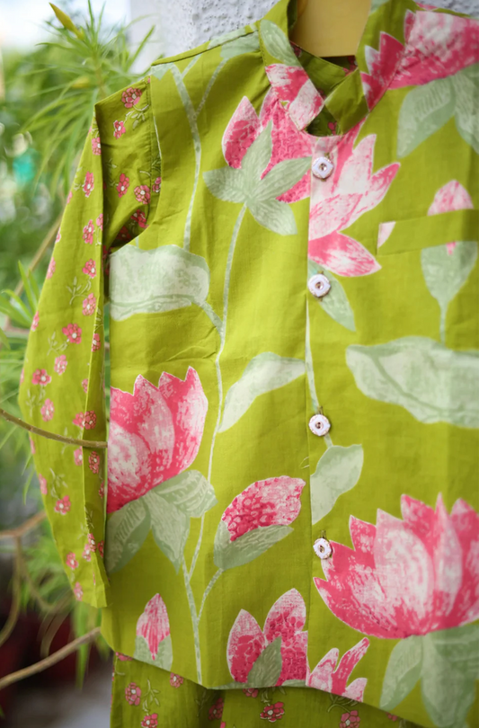 Lotus Bloom- Boys Ethnic wear Set