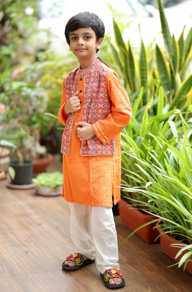 Mandarin Magic Boys Kurta Set