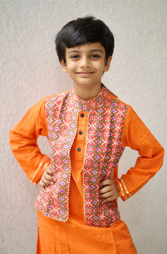 Mandarin Magic Boys Kurta Set