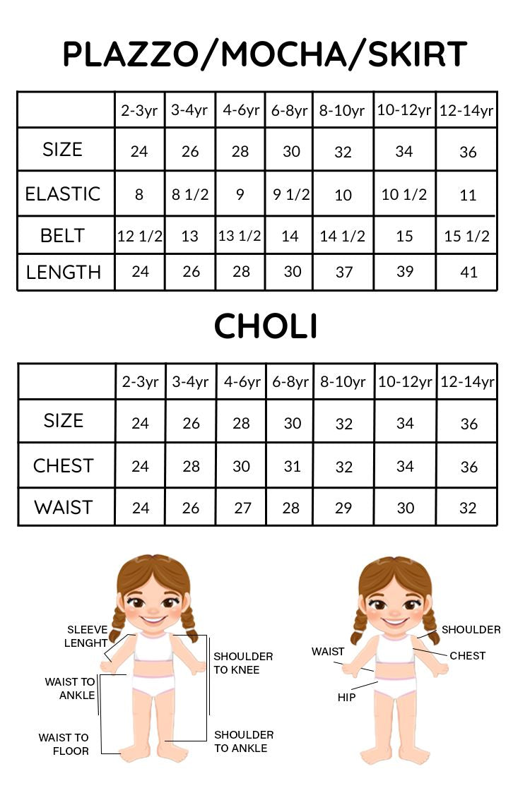 Roseate Charm Girls Palazzo Set