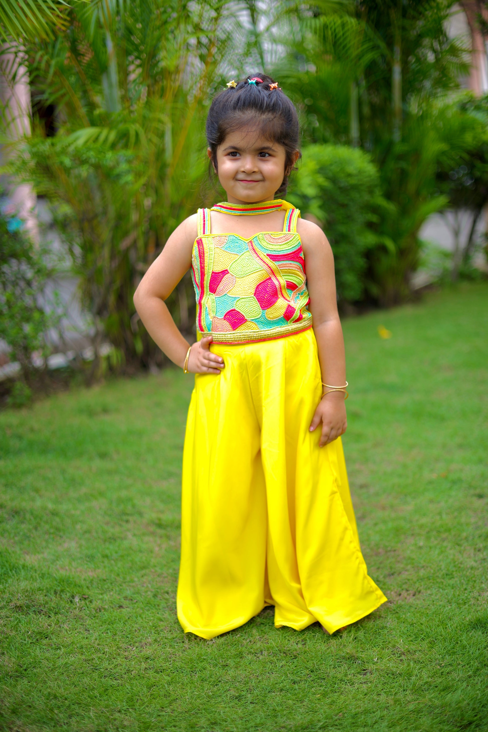 Sunshine Sparkle Girls Palazzo set CubsNCrowns