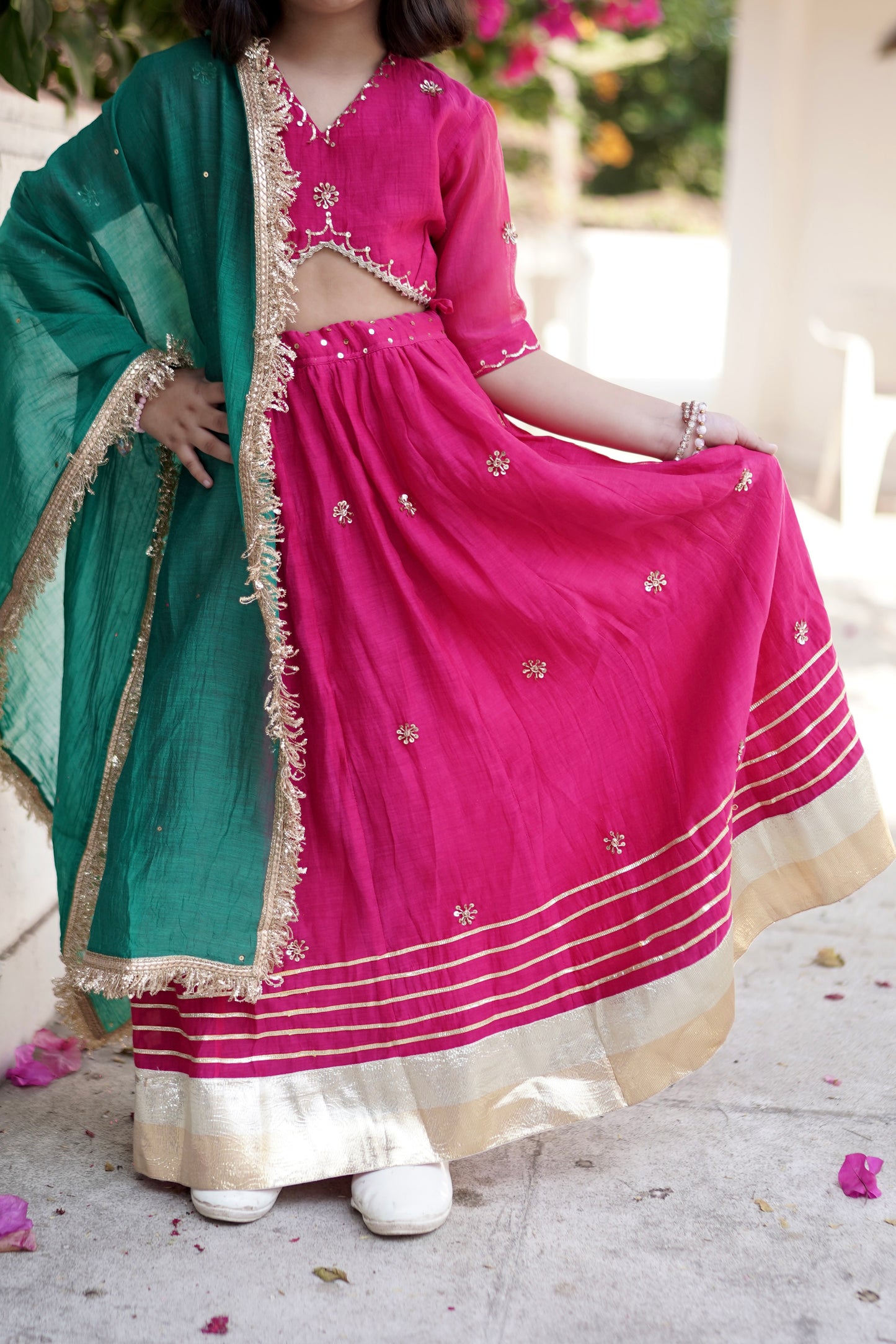 Mughal Meher Girls Lehenga Set