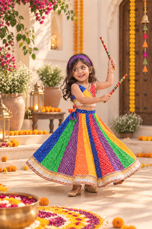 Rang Tarang Girls Lehenga Set