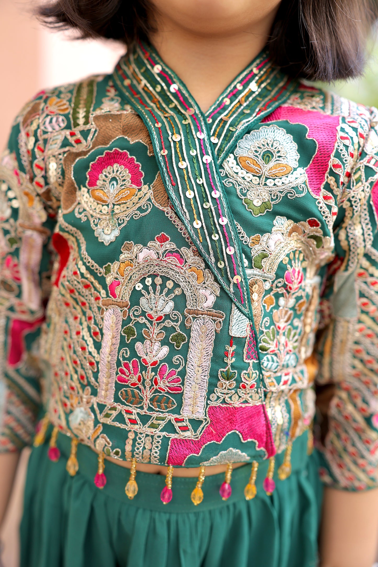 Emerald Enchant Girls Palazzo Set