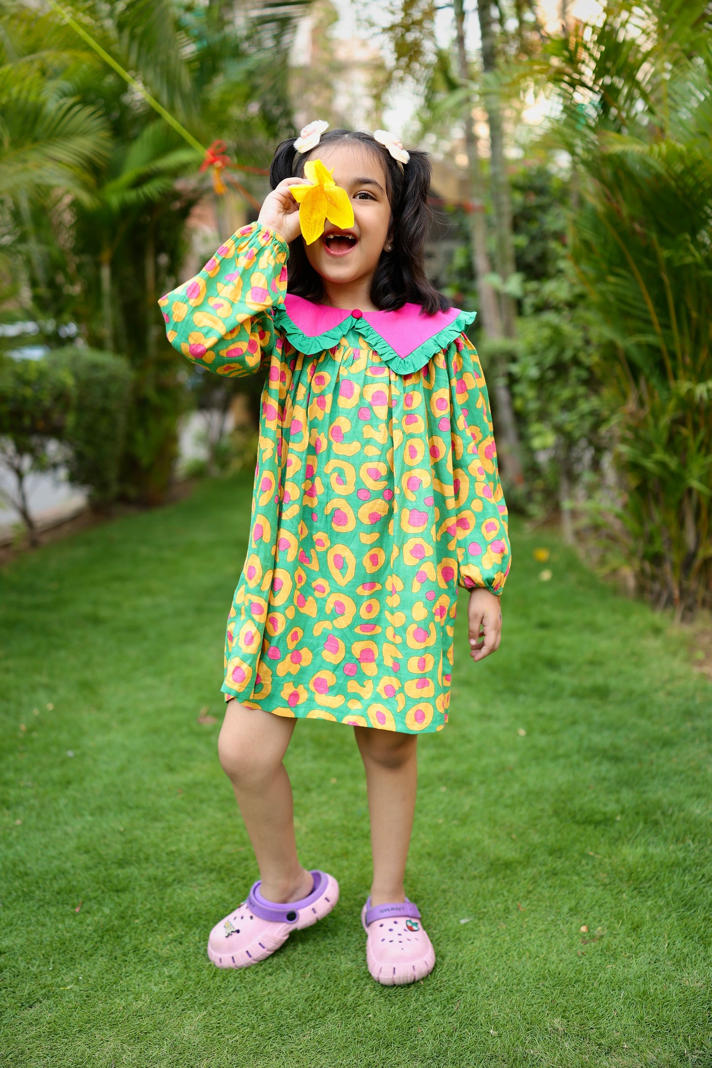 Happy Dots Girls Garden Dress