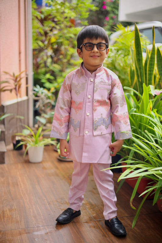 Lilac Majesty Boys Jodhpuri Set