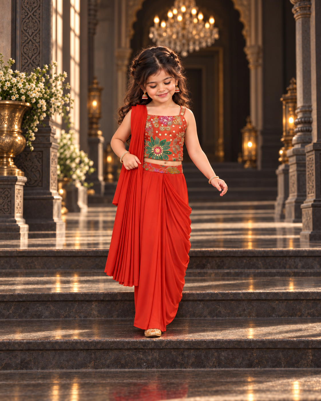 Gulnaar Girls Tulip Skirt Set