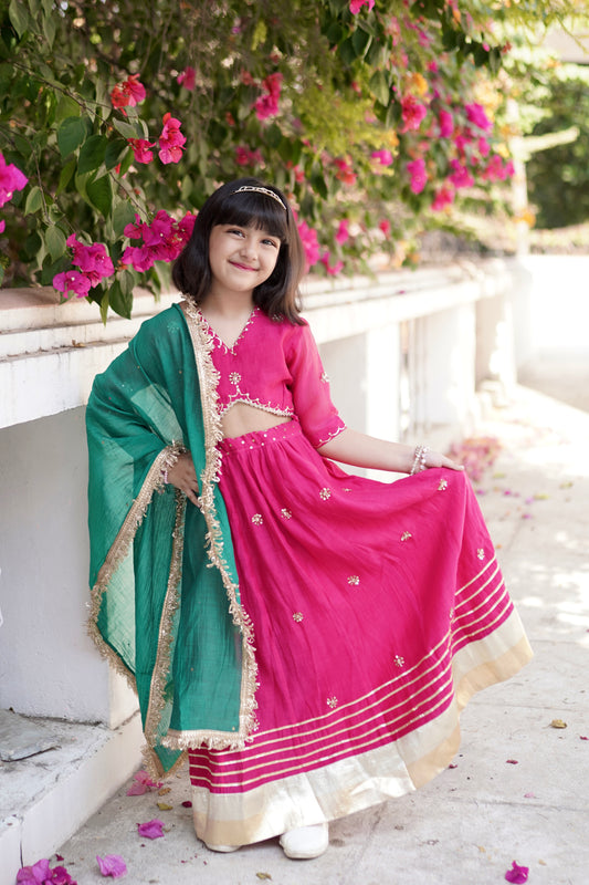 Mughal Meher Girls Lehenga Set