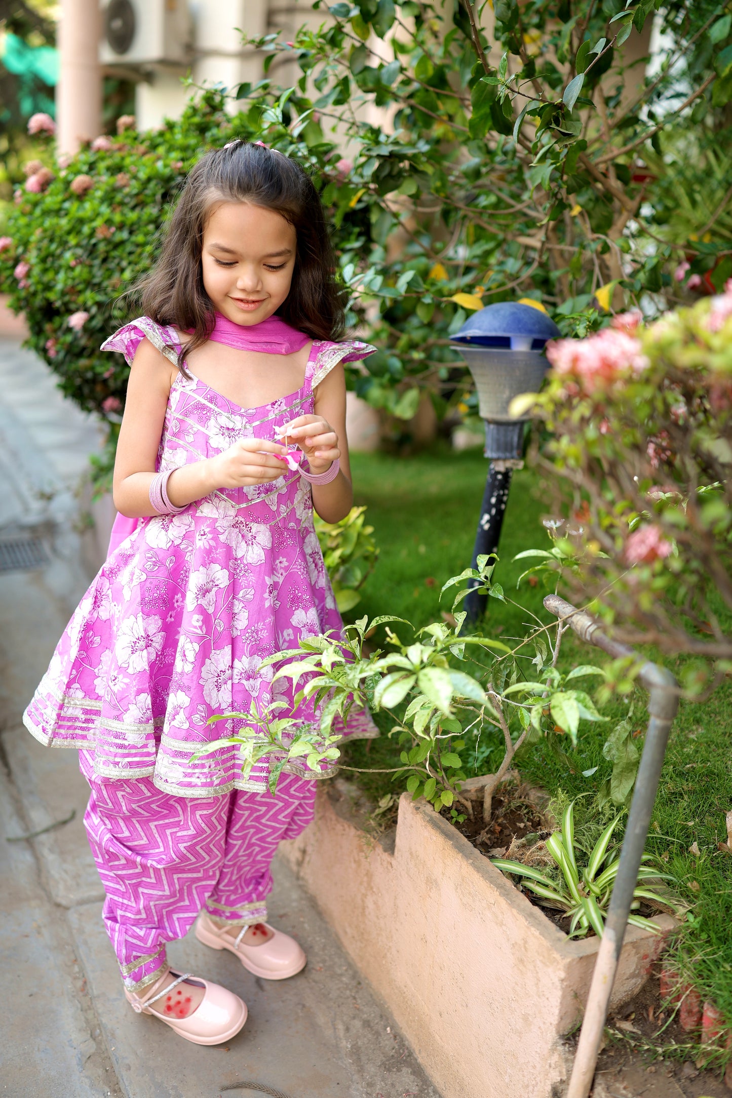 Petal Pop Girls Patiala Set