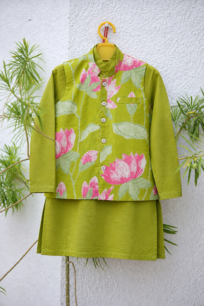 Lotus Bloom- Boys Ethnic wear Set 2.0