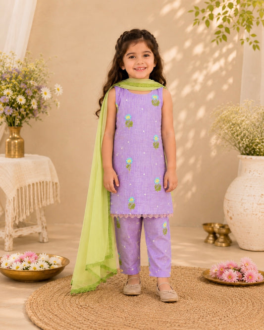 Lavender Meadow Girls Ethnic wear set