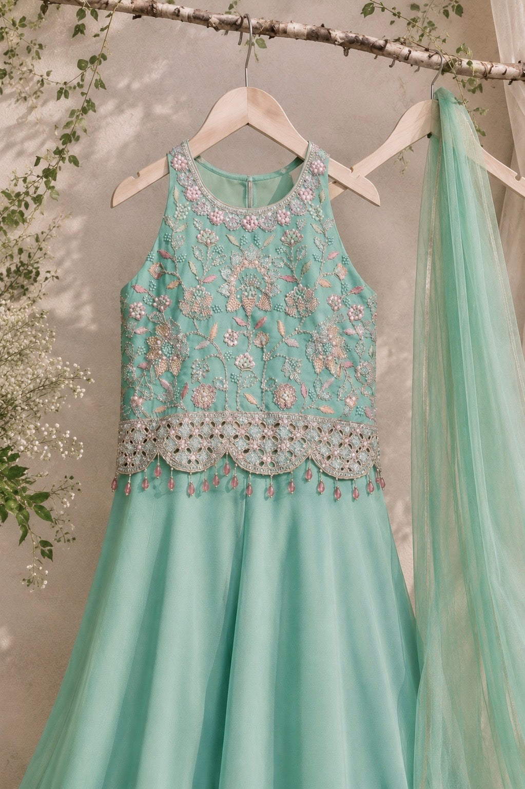 Seafoam Serenade Girls Palazzo Set