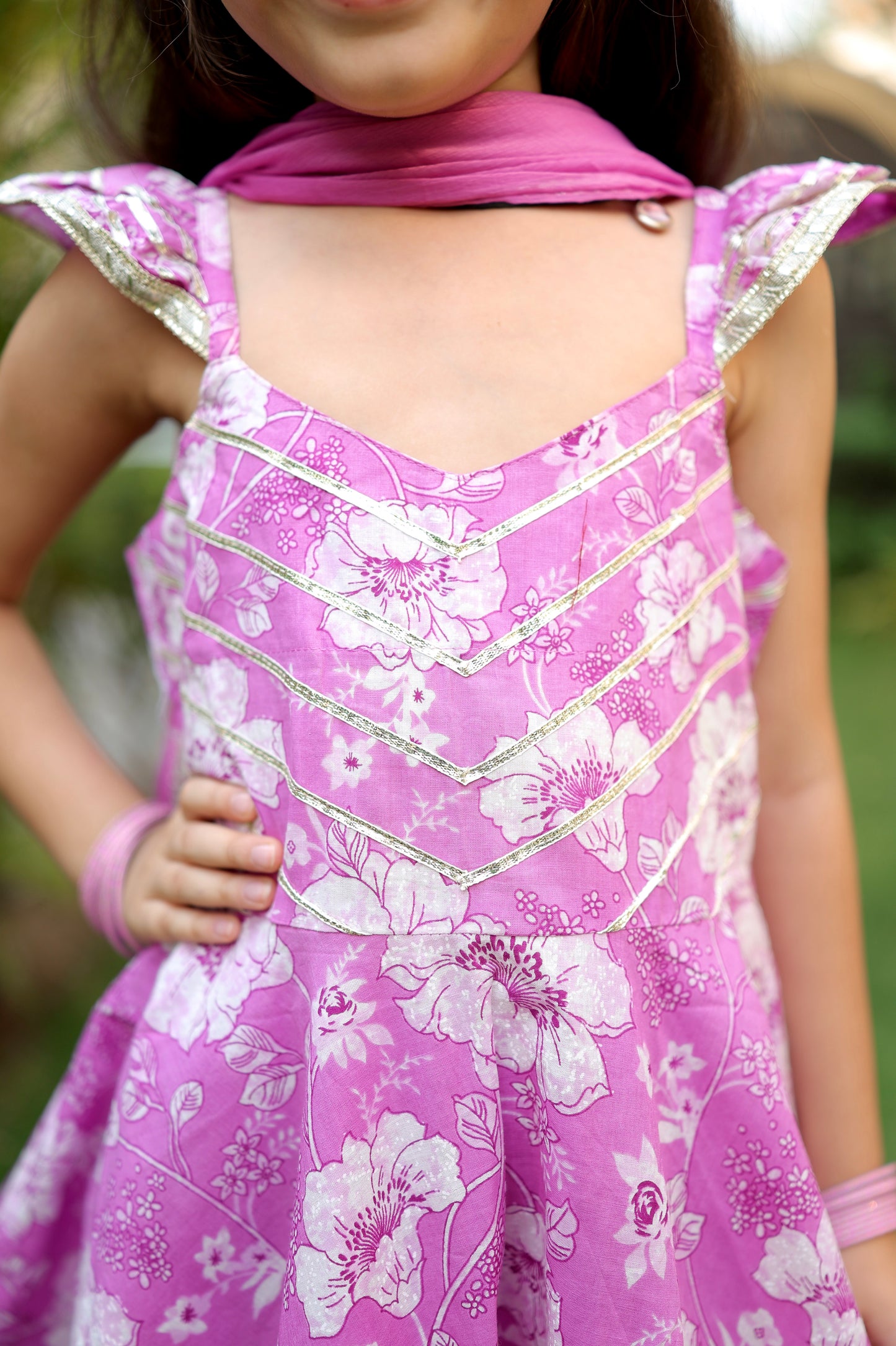 Petal Pop Girls Patiala Set