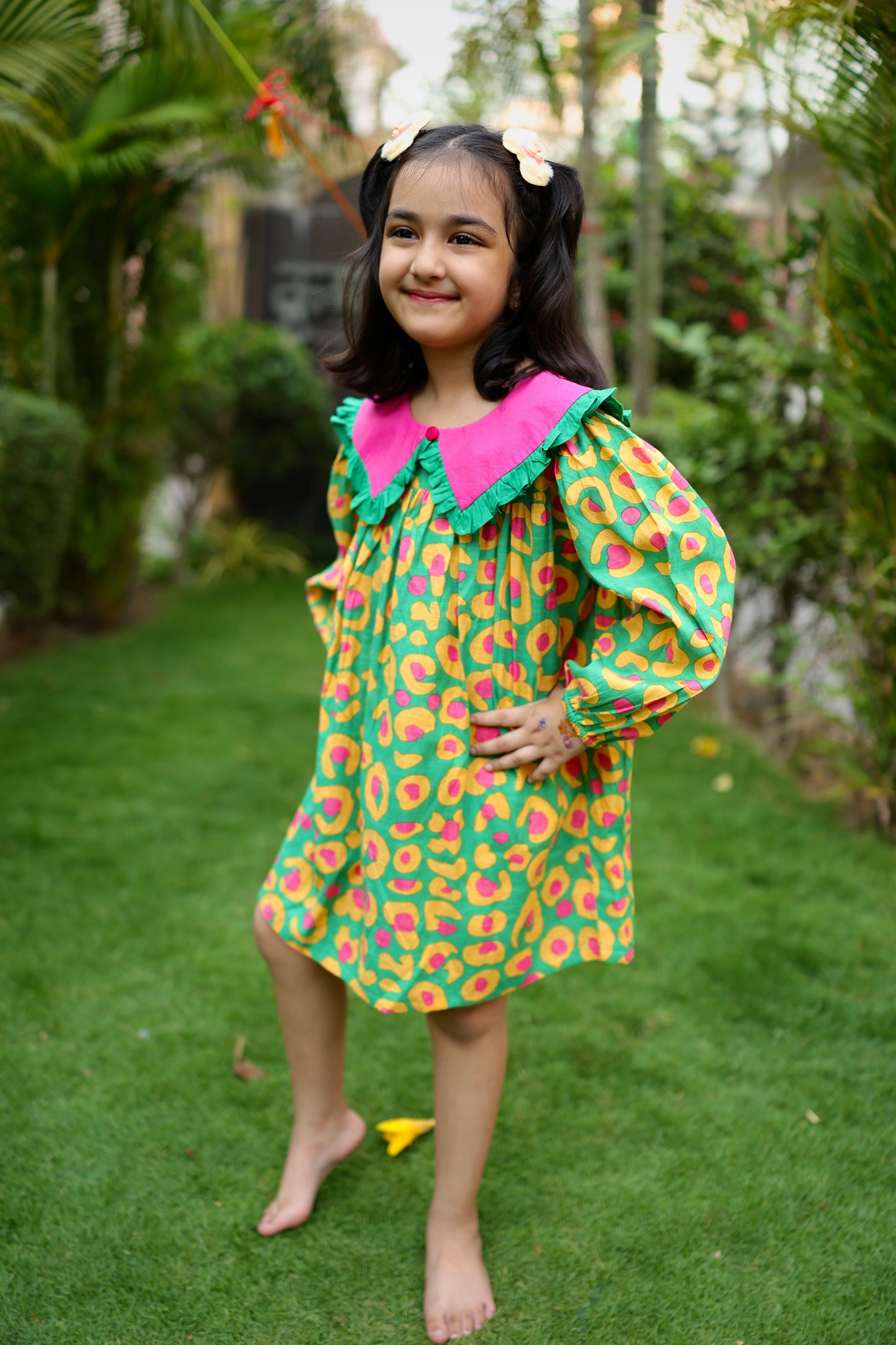 Happy Dots Girls Garden Dress