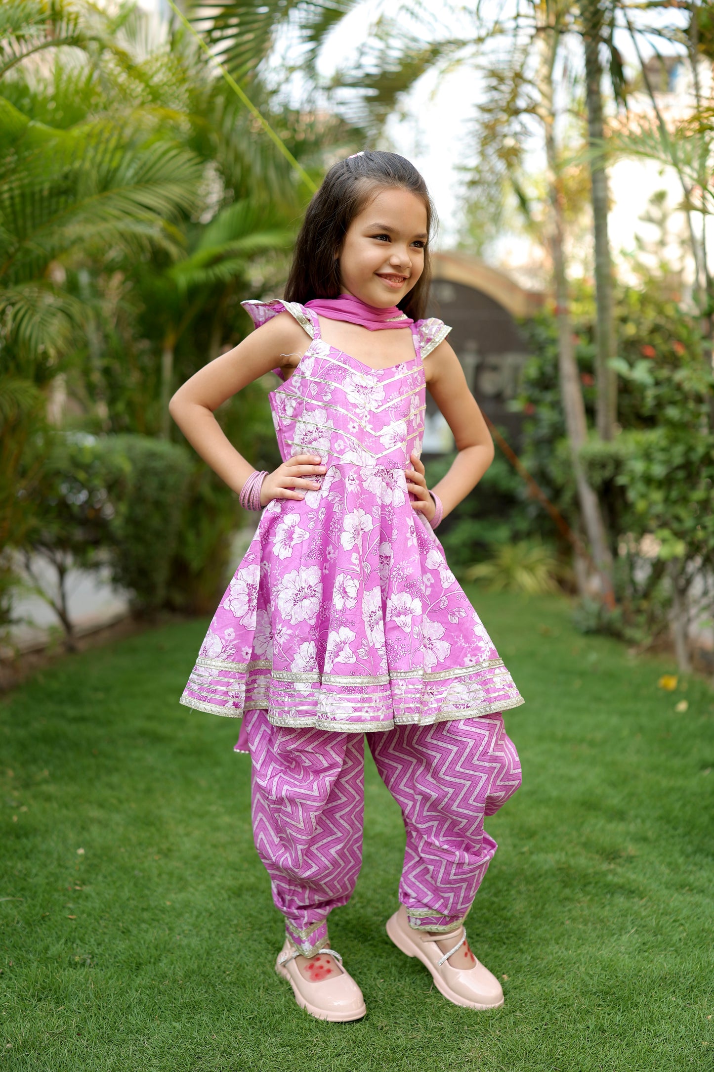 Petal Pop Girls Patiala Set