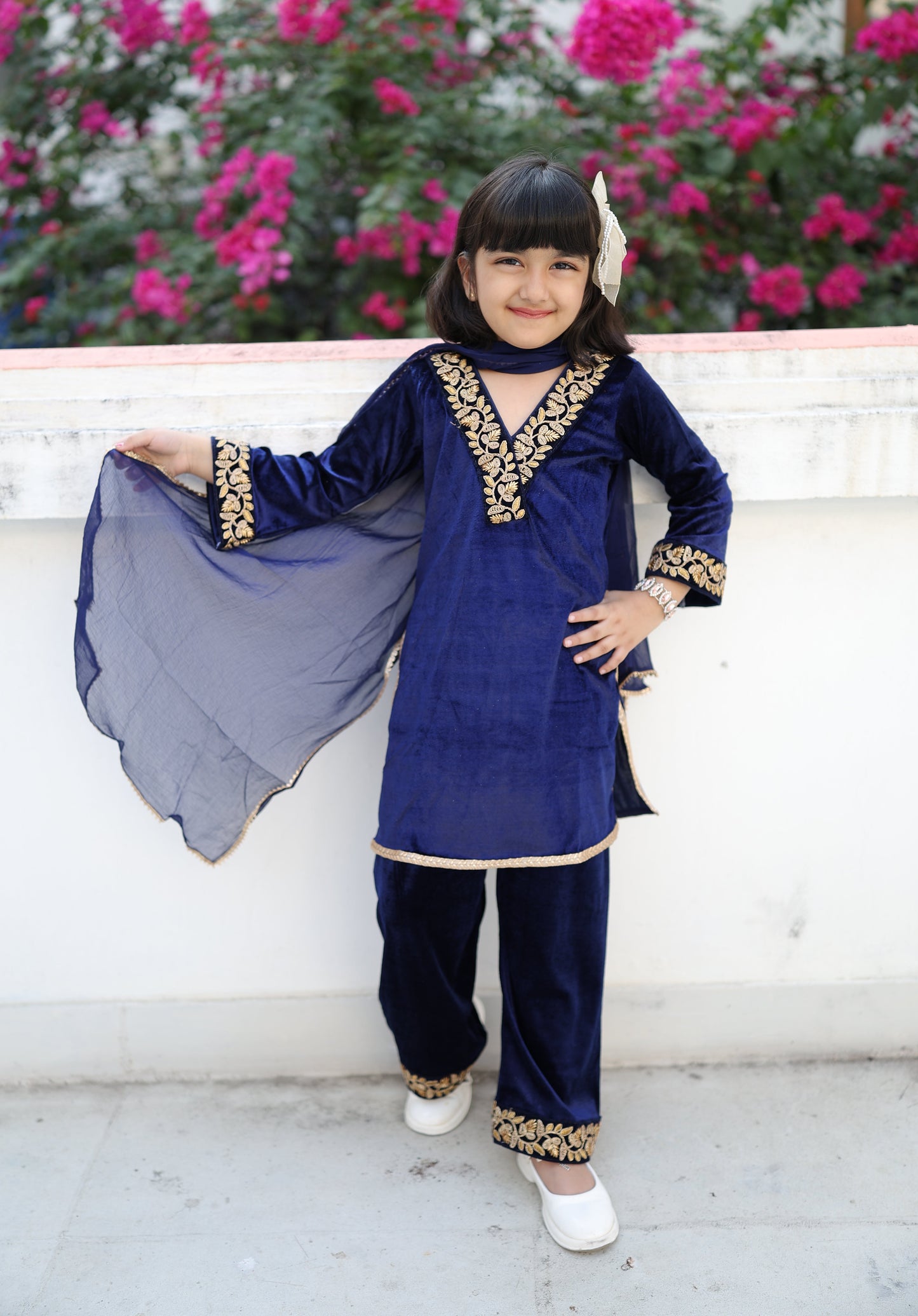 Midnight Royale Girls Kurta Set