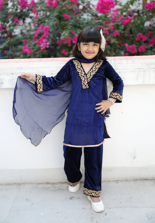 Midnight Royale Girls Kurta Set