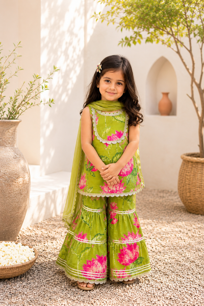 Lotus Bloom Girls Sharara Set 2.0