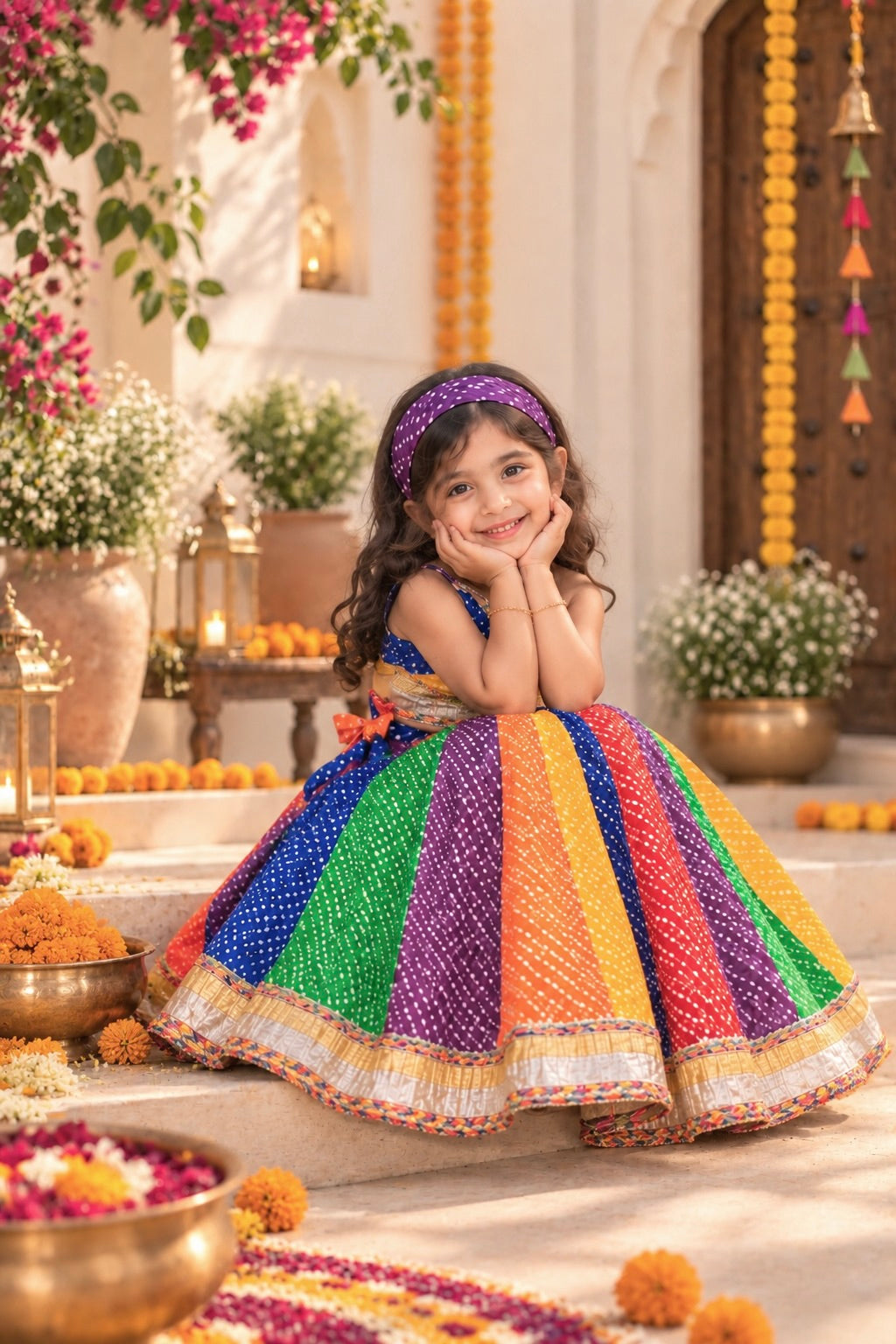 Rang Tarang Girls Lehenga Set