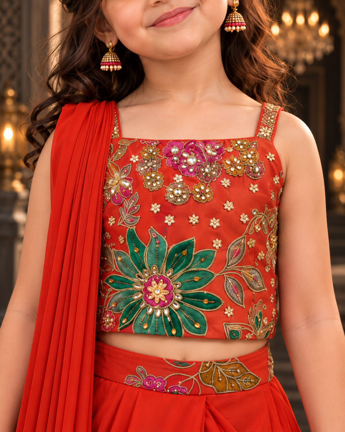 Gulnaar Girls Tulip Skirt Set