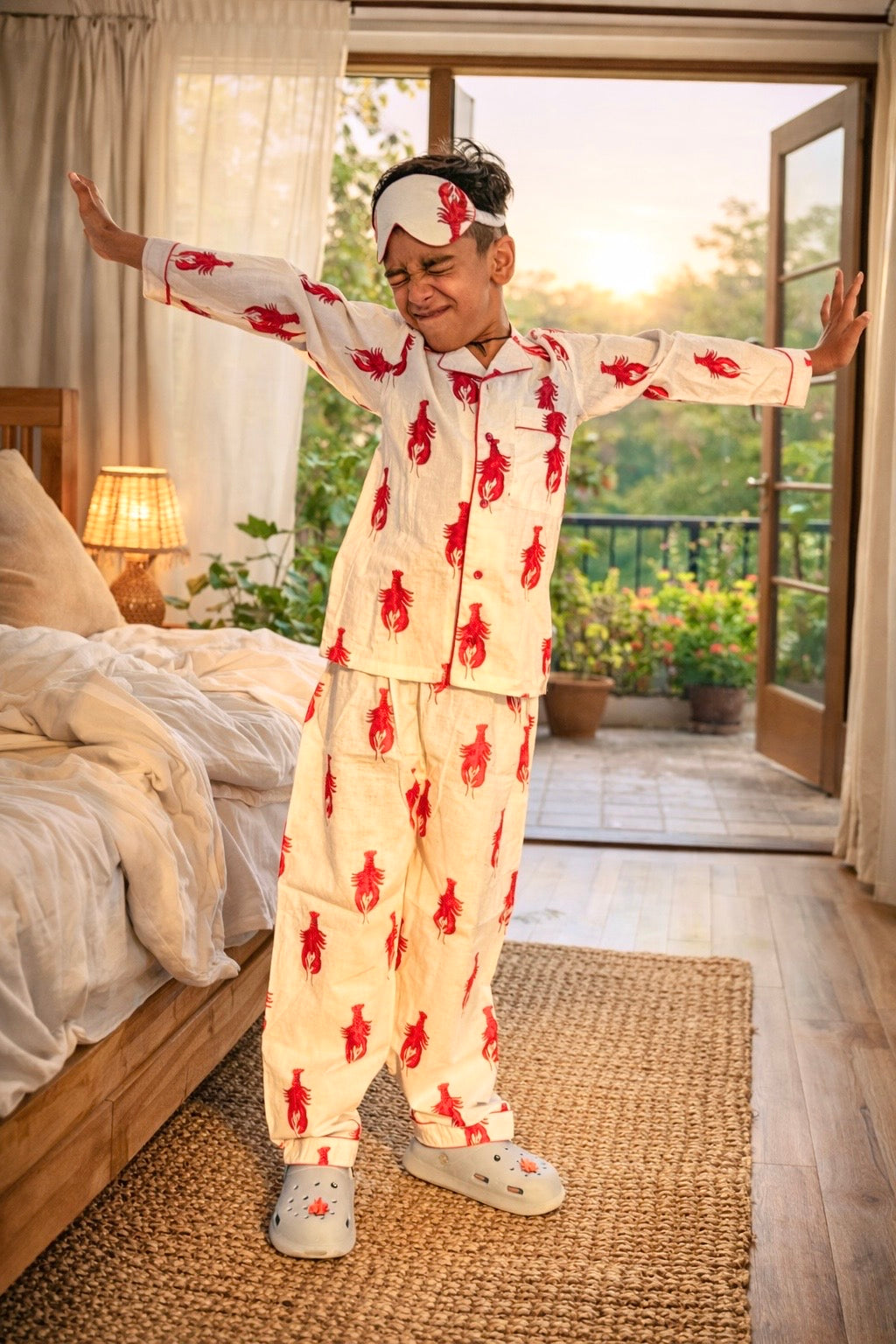 You’re My Lobster Boys Night Suit with Eye Mask