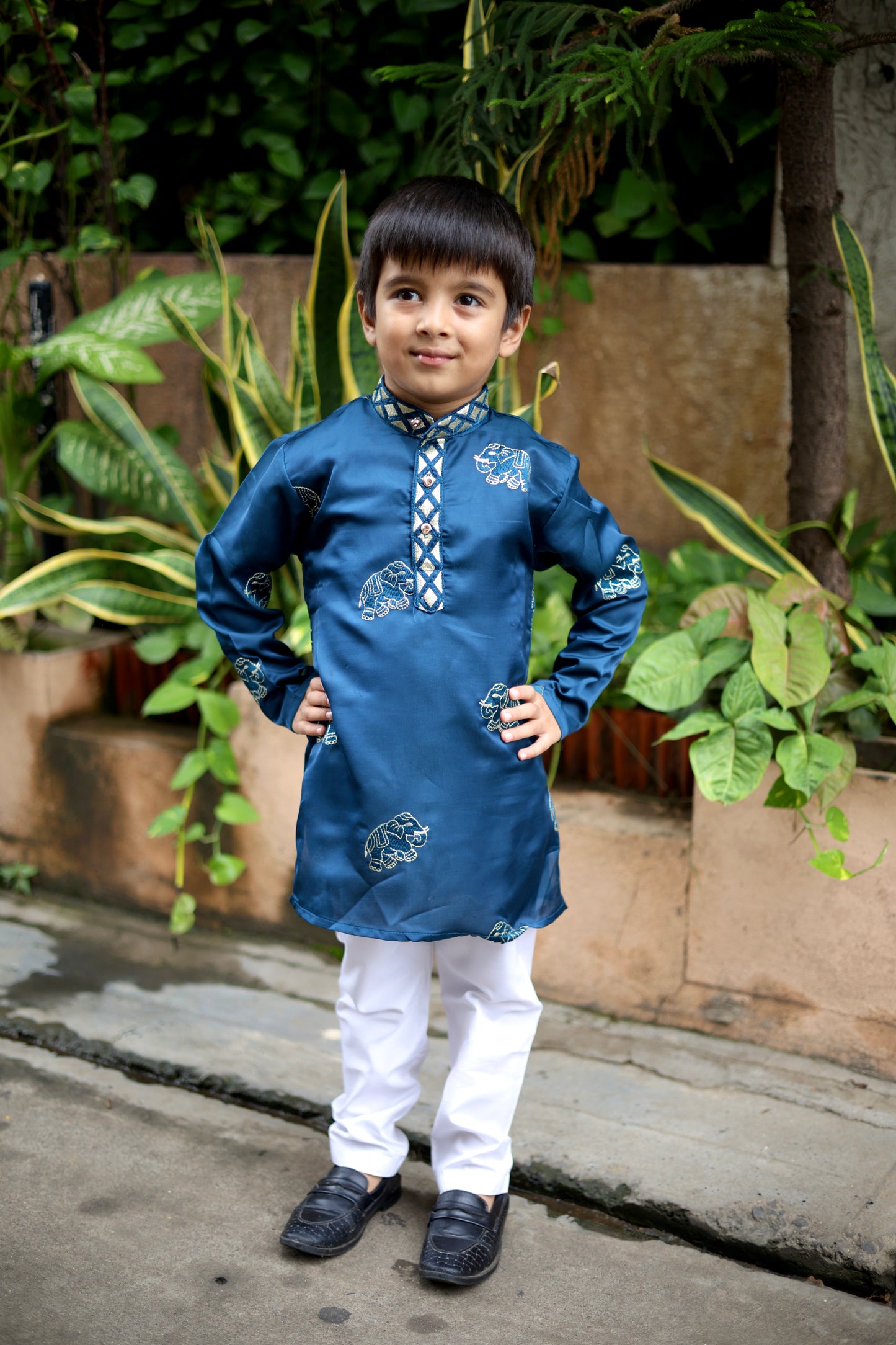 Elephant Trails Boys Kurta Set