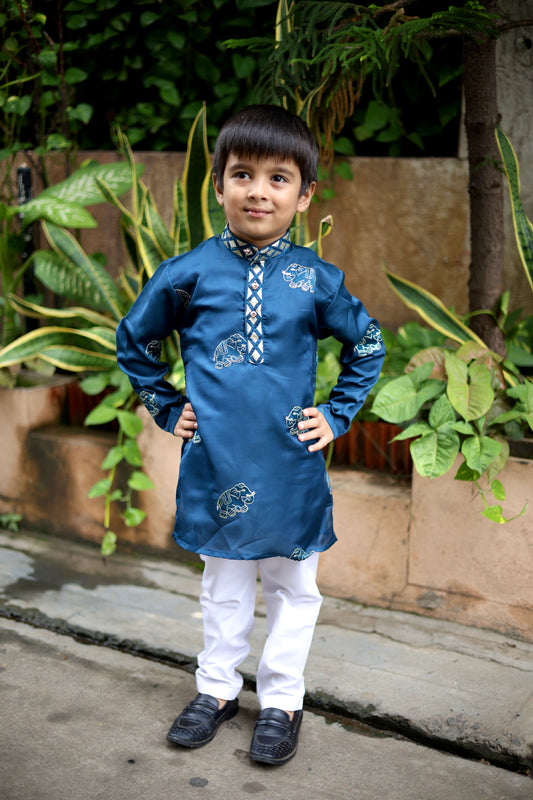 Elephant Trails Boys Kurta Set