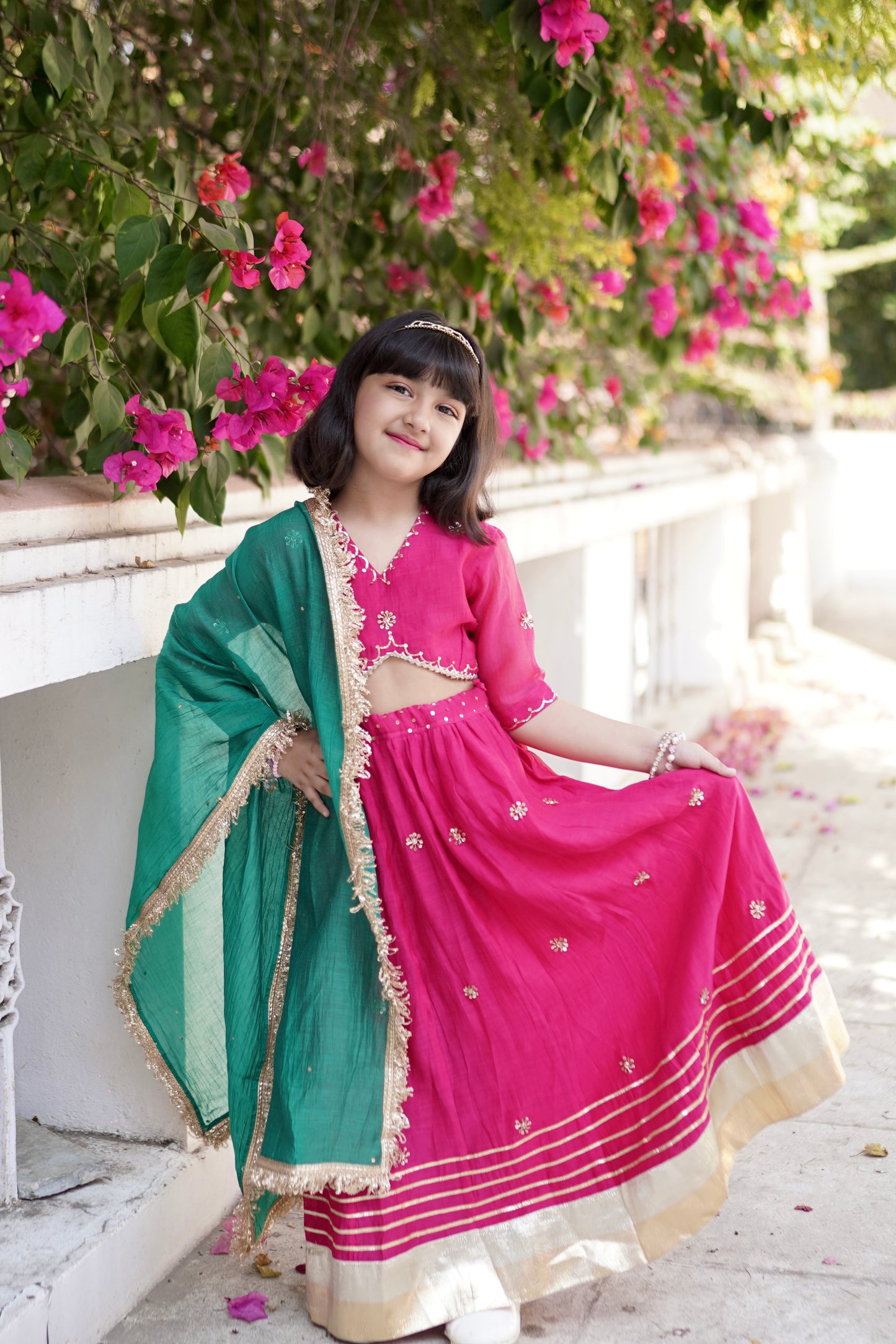 Mughal Meher Girls Lehenga Set