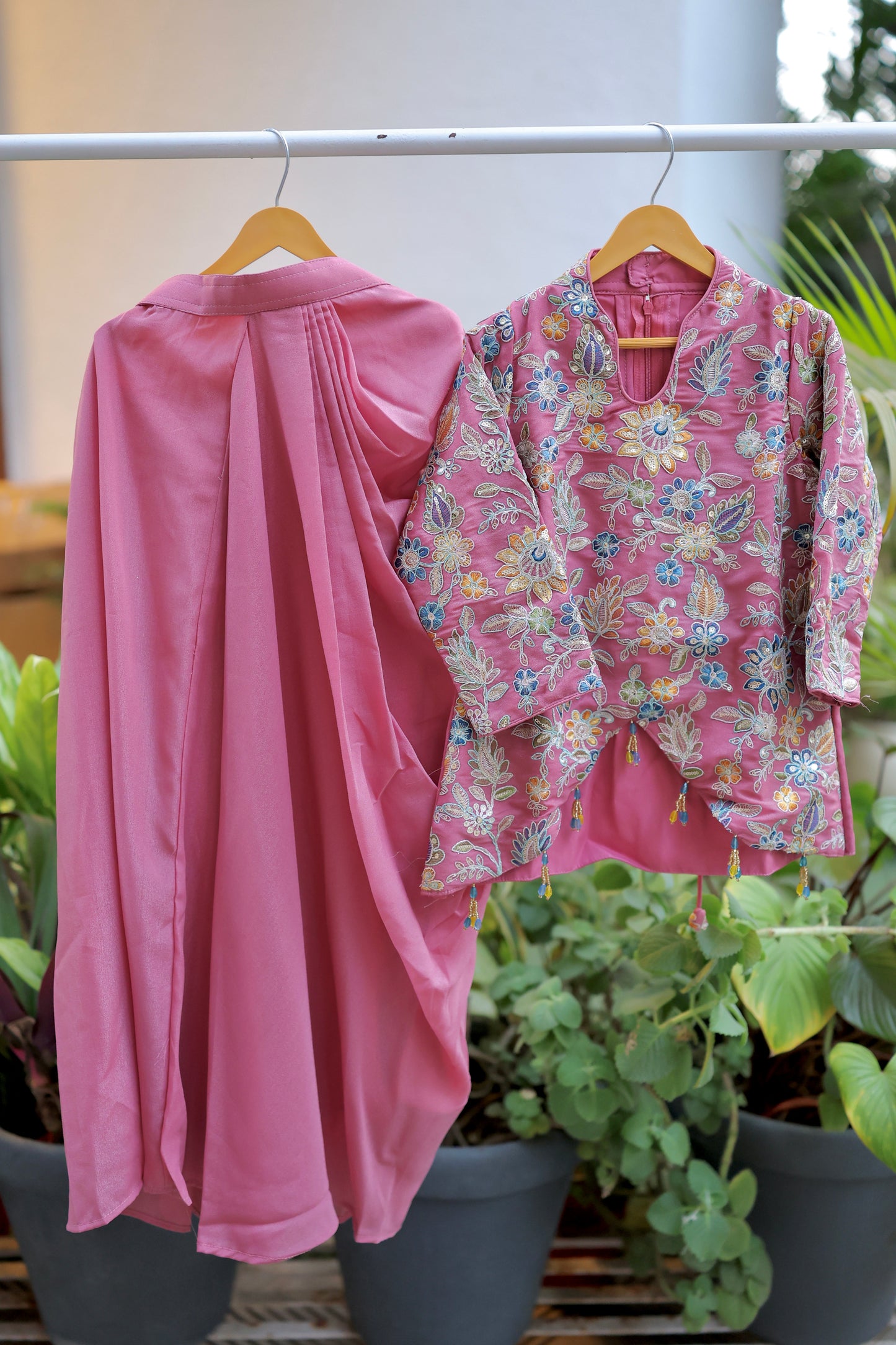 Fiza Floral Girls Tulip Skirt Set