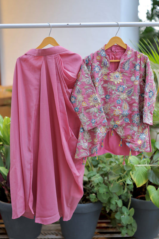 Fiza Floral Girls Tulip Skirt Set