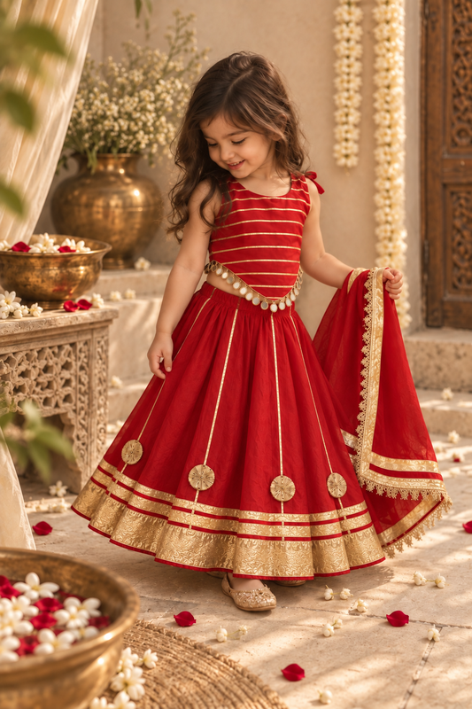 Rang-e-Laal Girls Lehenga Set