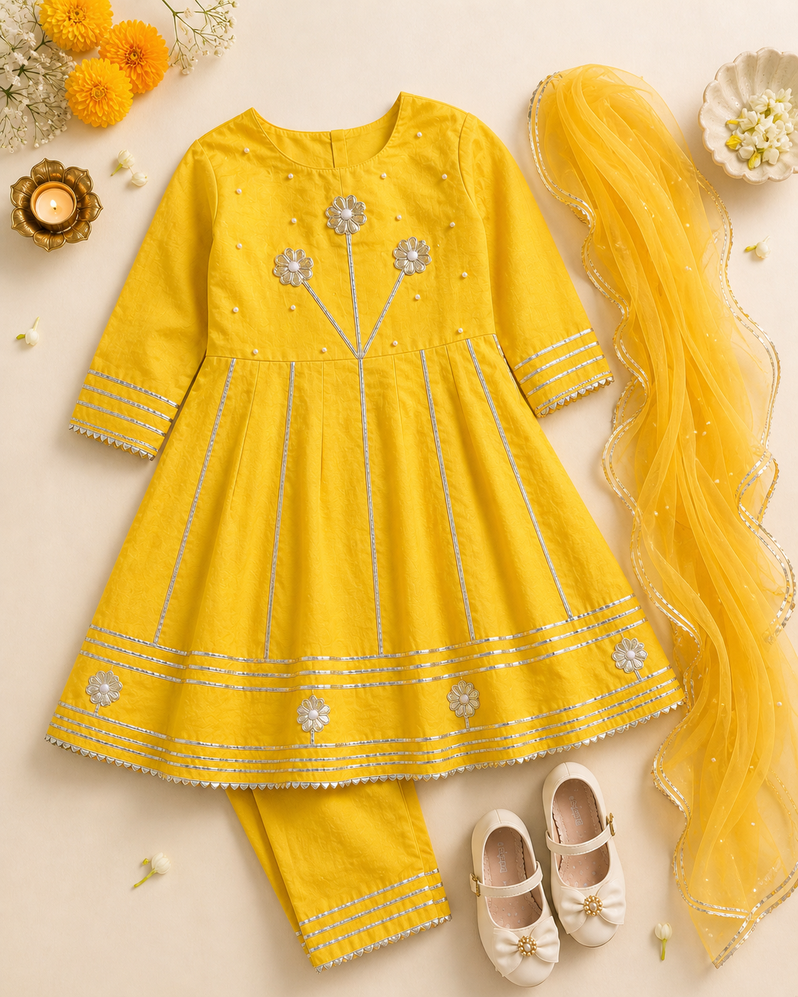 Sunbeam Sparkle Girls Kurta Set