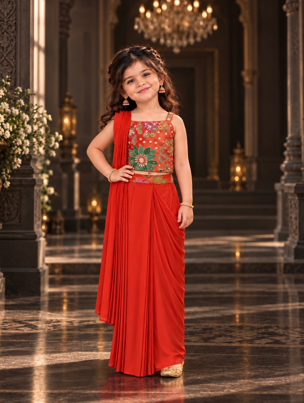 Gulnaar Girls Tulip Skirt Set